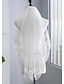 cheap Wedding Veils-Two-tier Stylish / Pearls Wedding Veil Elbow Veils with Faux Pearl / Embroidery POLY / Drop Veil