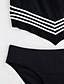 cheap Women&#039;s Swimwear &amp; Bikinis-Women&#039;s Strap Black Briefs Tankini Swimwear - Striped L XL XXL