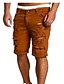 billiga Vardagsshorts-Herr Mager Shorts Solid färg Knelängd Dagligen Bomull Kineseri Vit Svart Elastisk / Sommar