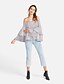 cheap Women&#039;s Blouses &amp; Shirts-Women&#039;s Holiday Active Petal Sleeves Shirt - Striped / Floral Ruffle / Denim Off Shoulder