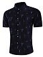 abordables Camisas de hombre-Hombre Básico / Tejido Oriental Tallas Grandes Estampado Camisa, Cuello Inglés Delgado Geométrico