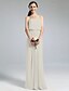 cheap Bridesmaid Dresses-Sheath / Column Strapless Floor Length Chiffon Bridesmaid Dress with Pleats