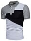 preiswerte Polo-Shirts für Herren-Herrn Einfarbig - Grundlegend / Street Schick Sport Polo, Hemdkragen Schlank Patchwork / Kurzarm