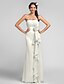 cheap Bridesmaid Dresses-Sheath / Column Bridesmaid Dress Sweetheart Sleeveless Floral Floor Length Chiffon with Draping / Cascading Ruffles / Flower 2022