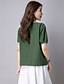 tanie T-shirty damskie-T-shirt Damskie Solidne kolory Zielony XL