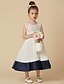 cheap Flower Girl Dresses-A-Line Tea Length Flower Girl Dress Cute Prom Dress Satin with Bow(s) Fit 3-16 Years