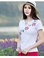 cheap Women&#039;s T-shirts-Women&#039;s Daily Basic T-shirt - Floral Stand Fuchsia