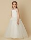 cheap Flower Girl Dresses-Princess Floor Length Flower Girl Dress First Communion Cute Prom Dress Lace with Lace Fit 3-16 Years