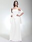 cheap The Wedding Store-Sheath / Column Bridesmaid Dress Spaghetti Strap Sleeveless Wrap Included Floor Length Satin with Beading 2022