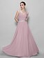 cheap Bridesmaid Dresses-A-Line Bridesmaid Dress Straps Sleeveless Open Back Floor Length Chiffon with Criss Cross