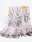baratos Lenços e lenços de mulher-Mulheres Básico Chiffon Lenço Retangular - Floral Com Transparência