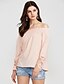 cheap Women&#039;s T-shirts-Women&#039;s Daily Going out Weekend Loose T-shirt - Solid Colored Boat Neck Pink / Sexy