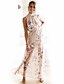 cheap Party Dresses-Women&#039;s Maxi Sheath Dress - Sleeveless Floral Summer Off Shoulder Street chic Holiday Weekend Slim High Waist Backless White S M L / Sexy