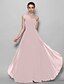 cheap Bridesmaid Dresses-A-Line Bridesmaid Dress Sweetheart Sleeveless Elegant Floor Length Chiffon with Criss Cross 2022