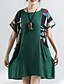 cheap Women&#039;s Dresses-Women&#039;s Daily A Line Dress - Solid Colored Color Block Green Red L XL XXL