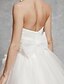 preiswerte Hochzeitskleider-Ballkleid Sweetheart Pinsel Schleppe Organza / Tüll Maßgeschneiderte Brautkleider mit Applikationen / Schleife(n) / Überkreuzte Rüschen durch LAN TING BRIDE® / Rückenfrei