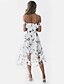 cheap Casual Dresses-Women&#039;s Sheath Dress Midi Dress White Pink Sleeveless Floral Print Summer Off Shoulder Streetwear Slim Off Shoulder S M L XL / High Waist / Sexy