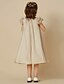 cheap Flower Girl Dresses-Sheath / Column Knee Length Flower Girl Dress Cute Prom Dress Chiffon with Pleats Fit 3-16 Years