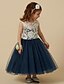 cheap Flower Girl Dresses-A-Line Knee Length Flower Girl Dress Cute Prom Dress Lace with Sash / Ribbon Fit 3-16 Years