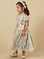 cheap Flower Girl Dresses-A-Line Knee Length Flower Girl Dress Cute Prom Dress Lace with Sash / Ribbon Fit 3-16 Years