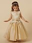 זול שמלות לילדות פרחים-נסיכה באורך הקרסול שמלה לנערת הפרחים  שמלת נשף חמודה תחרה עם סרט מתאים 3-16 שנים