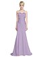 cheap Bridesmaid Dresses-Mermaid / Trumpet Sweetheart Neckline / Strapless Floor Length Satin Bridesmaid Dress with Draping / Flower