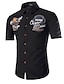 cheap Men&#039;s Polos-Men&#039;s Sports Weekend Cotton Slim Polo - Letter Print Shirt Collar Black / Short Sleeve