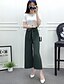 abordables Pantalones de mujer-Mujer Activo Corte Ancho Perneras anchas Pantalones - Un Color Alta cintura Verde Ejército
