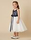 cheap Flower Girl Dresses-A-Line Knee Length Flower Girl Dress Cute Prom Dress Lace with Sash / Ribbon Fit 3-16 Years