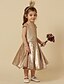 cheap Flower Girl Dresses-A-Line Tea Length Flower Girl Dress Cute Prom Dress Sequined with Sequin Fit 3-16 Years