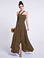 cheap Bridesmaid Dresses-A-Line One Shoulder Asymmetrical Chiffon Bridesmaid Dress with Draping / Ruched by LAN TING BRIDE®