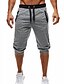 cheap Men&#039;s Pants-Men&#039;s Basic Streetwear Drawstring Patchwork Shorts Pants Micro-elastic Daily Holiday Color Block Mid Waist Black Light gray Dark Gray M L XL XXL / Summer / Beach