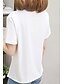 olcso Női pólók-Női Extra méret Pamut Póló - Egyszínű / Mértani / Szöveg Fehér XXXL