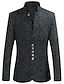 Недорогие Блейзер и куртка-Мужской осенний блейзер для свадебной вечеринки, однотонный, черный, винный, темно-синий, серый, 2024
