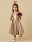 cheap Flower Girl Dresses-A-Line Tea Length Flower Girl Dress Cute Prom Dress Sequined with Sequin Fit 3-16 Years