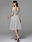 cheap Special Occasion Dresses-A-Line Beautiful Back Dress Cocktail Party Knee Length Short Sleeve V Wire Chiffon with Beading Ruffles 2023