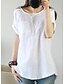 preiswerte Blusen und Hemden für Damen-Damen Solide - Grundlegend Hemd Weiß