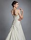 cheap Wedding Dresses-Wedding Dresses A-Line Strapless Sleeveless Chapel Train Taffeta Bridal Gowns With Beading Appliques 2024