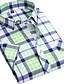 cheap Men&#039;s Casual Shirts-Men&#039;s Shirt Geometric Plaid / Check Square Neck Blue Light Green Red Short Sleeve Daily Weekend Tops Basic / Summer / Summer