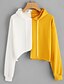 cheap Women&#039;s Hoodies &amp; Sweatshirts-Women&#039;s Hoodie Color Block Active / Street chic Cotton Yellow S M L / Spring / Sexy