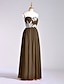 cheap Bridesmaid Dresses-A-Line Sweetheart Neckline Floor Length Chiffon / Lace / Charmeuse Bridesmaid Dress with Beading