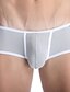 baratos Moda Íntima Exótica para Homem-Homens Básico Sexy Cueca Boxer - Normal, Sólido Cintura Baixa Preto Branco Azul S M L