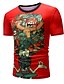 cheap Men&#039;s Tees &amp; Tank Tops-Men&#039;s Basic T-shirt - Portrait Round Neck Red XL / Short Sleeve