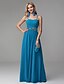 cheap Special Occasion Dresses-A-Line Elegant Prom Formal Evening Dress Strapless Sleeveless Floor Length Chiffon with Pleats Beading 2020