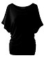 abordables T-shirts Femme-Tee-shirt Femme, Couleur Pleine - Coton Basique / Chic de Rue Mince Vin / Eté