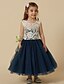 Χαμηλού Κόστους Λουλουδάτα φορέματα για κορίτσια-Γραμμή Α Μέχρι το γόνατο Φόρεμα για Κοριτσάκι Λουλουδιών Χαριτωμένο φόρεμα χορού Δαντέλα με Ζώνη / Κορδέλα Κατάλληλο 3-16 ετών