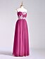 cheap Bridesmaid Dresses-A-Line Sweetheart Neckline Floor Length Chiffon / Lace / Charmeuse Bridesmaid Dress with Beading