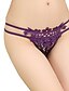 baratos Calcinhas-Women&#039;s Mesh Erotic G-strings &amp; Thongs Panties - Normal, Jacquard Low Rise White Purple Red One-Size