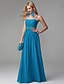 cheap Special Occasion Dresses-A-Line Elegant Prom Formal Evening Dress Strapless Sleeveless Floor Length Chiffon with Pleats Beading 2020