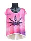 cheap Women&#039;s T-shirts-Women&#039;s Work Weekend Cotton Loose T-shirt - Geometric Print Fuchsia / Summer